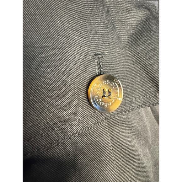 Barbour NWT Greta Belted Water Resistant Twill Trench Coat in Black Size 14 - Picture 8 of 14